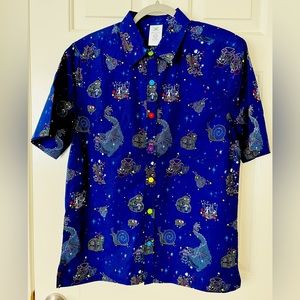 Disney Main Street Electrical Parade 50th Anniversary men’s button up shirt.